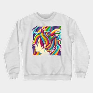 colorful girl #1 Crewneck Sweatshirt